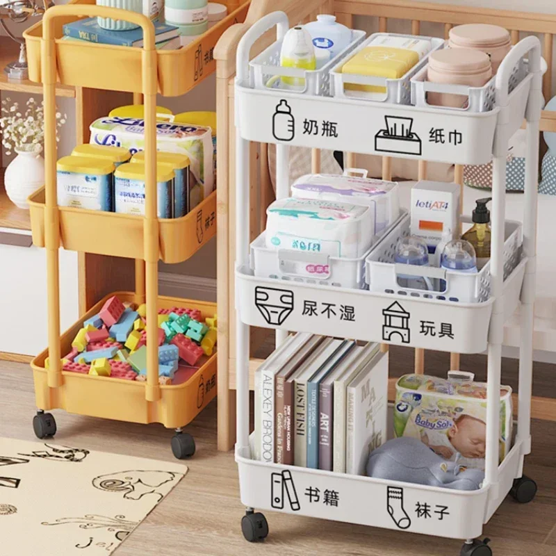 Baby Bookshelf Small - Estante de Almacenamiento Pequeño con Ruedas