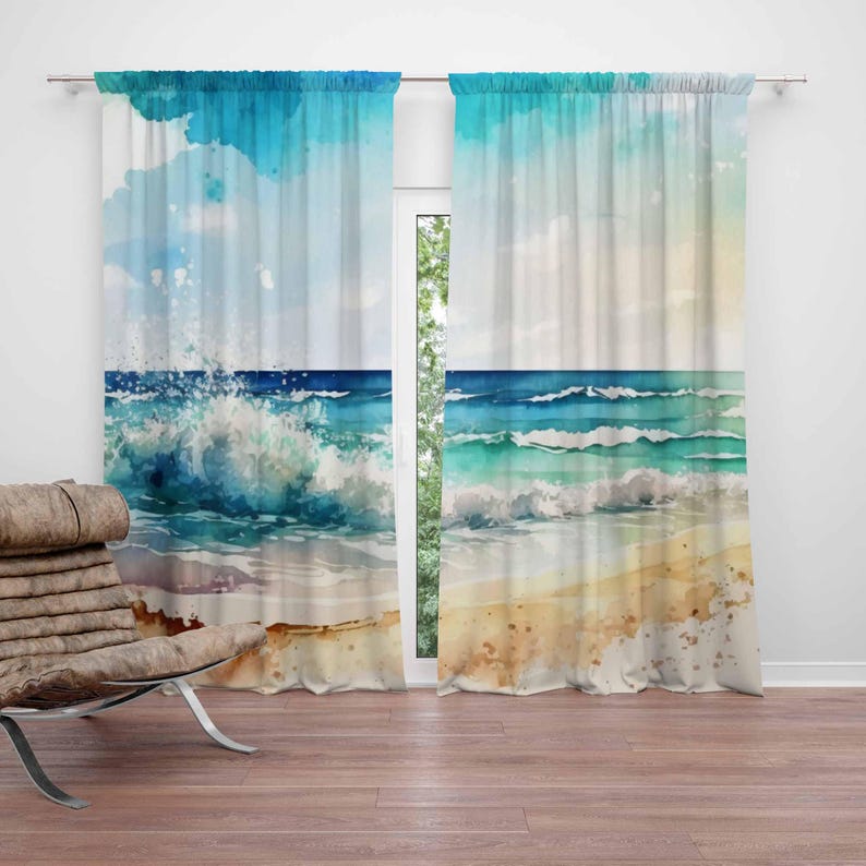 Baby Nursery Youtube - Cortinas de olas de mar, decoración