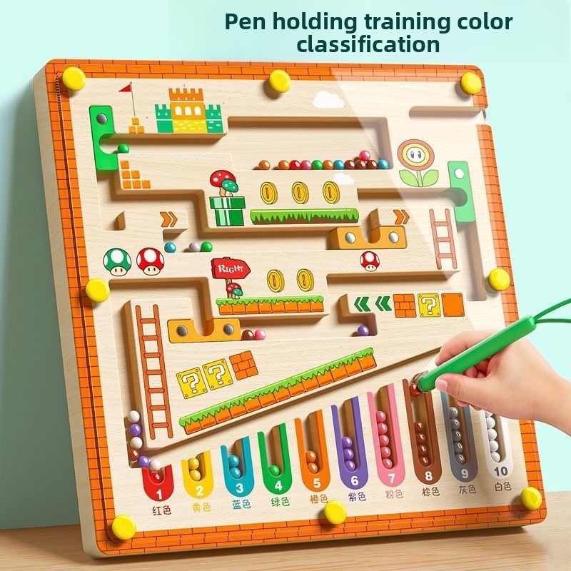 Baby Nursery Games - Laberinto magnético de colores y números,