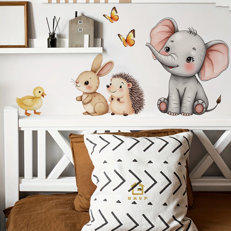 Wall Decal Nursery - Adhesivo de pared de animales de
