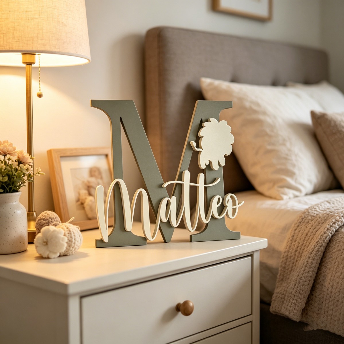 Baby Nursery Home - 1 Pieza de Placa de Madera