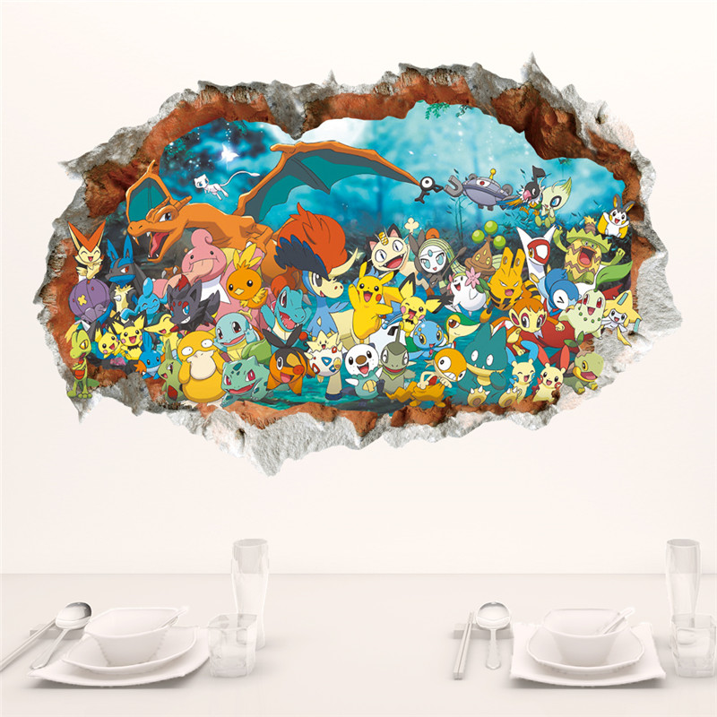Wall Decal Nursery - Pegatina de pared de Pokémon Pikachu