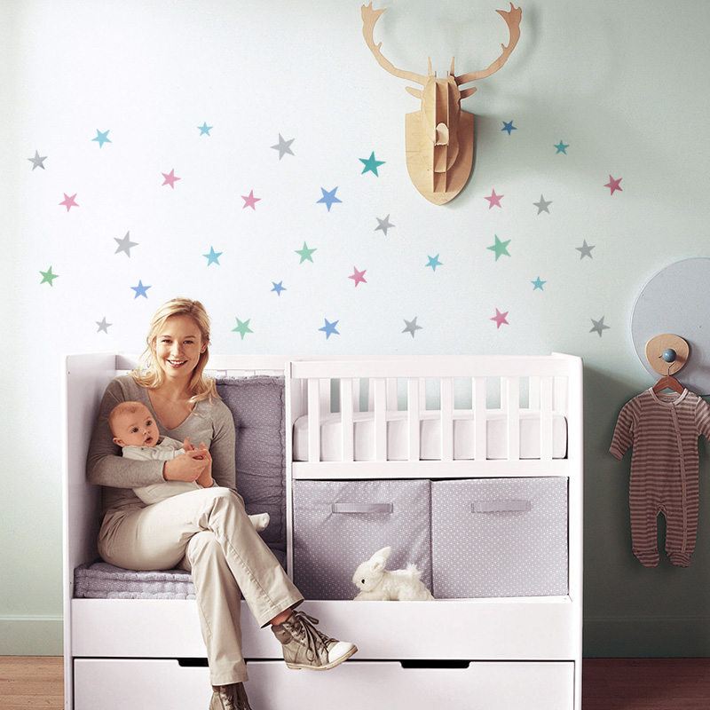 Baby Nursery Package - Pegatina de pared de estrellas para