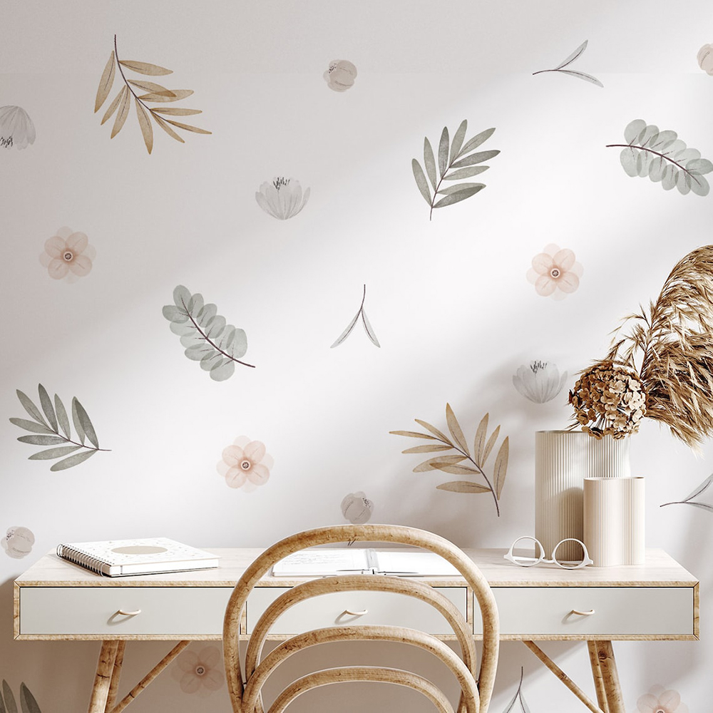 Baby Nursery Needs - Calcomanías de pared botánicas de hojas