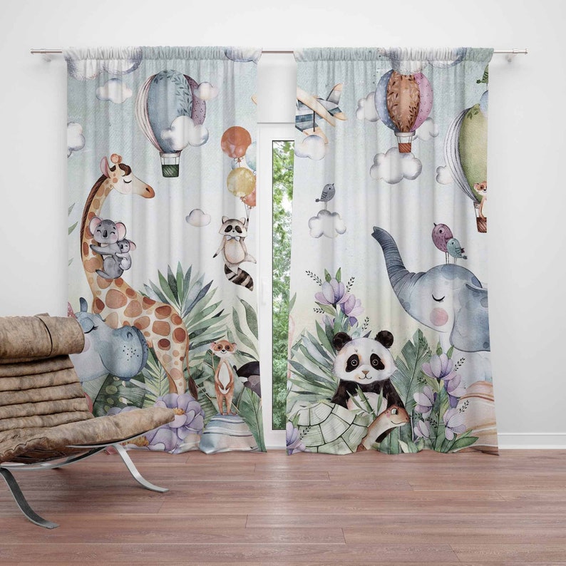 Baby Nursery Youtube - Cortina de fiesta de animales de