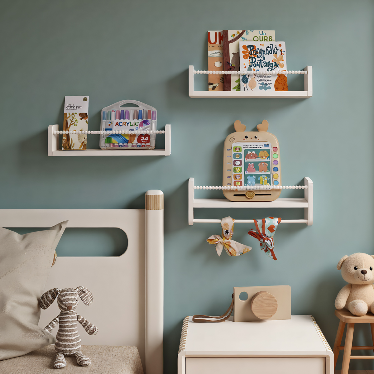Baby Bookshelf Small - Estantes Flotantes para Libros Infantiles, Estantería