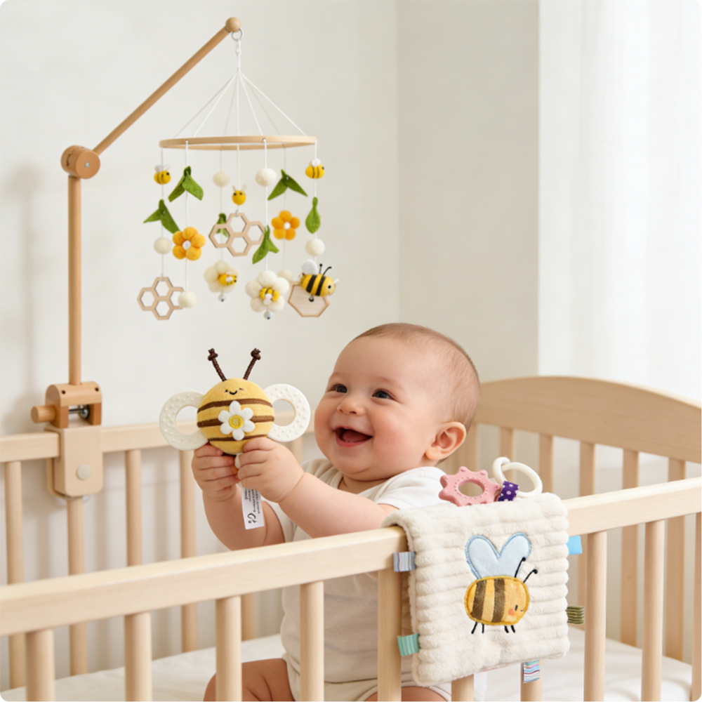 Móvil de cuna con sonajero par - Baby Nursery Games reseña y precio