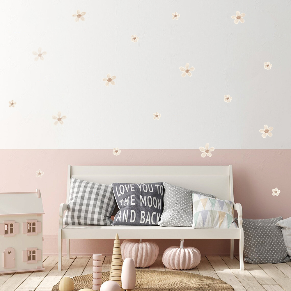 Pegatinas de pared de flores d - Baby Nursery Wall Stickers reseña y precio