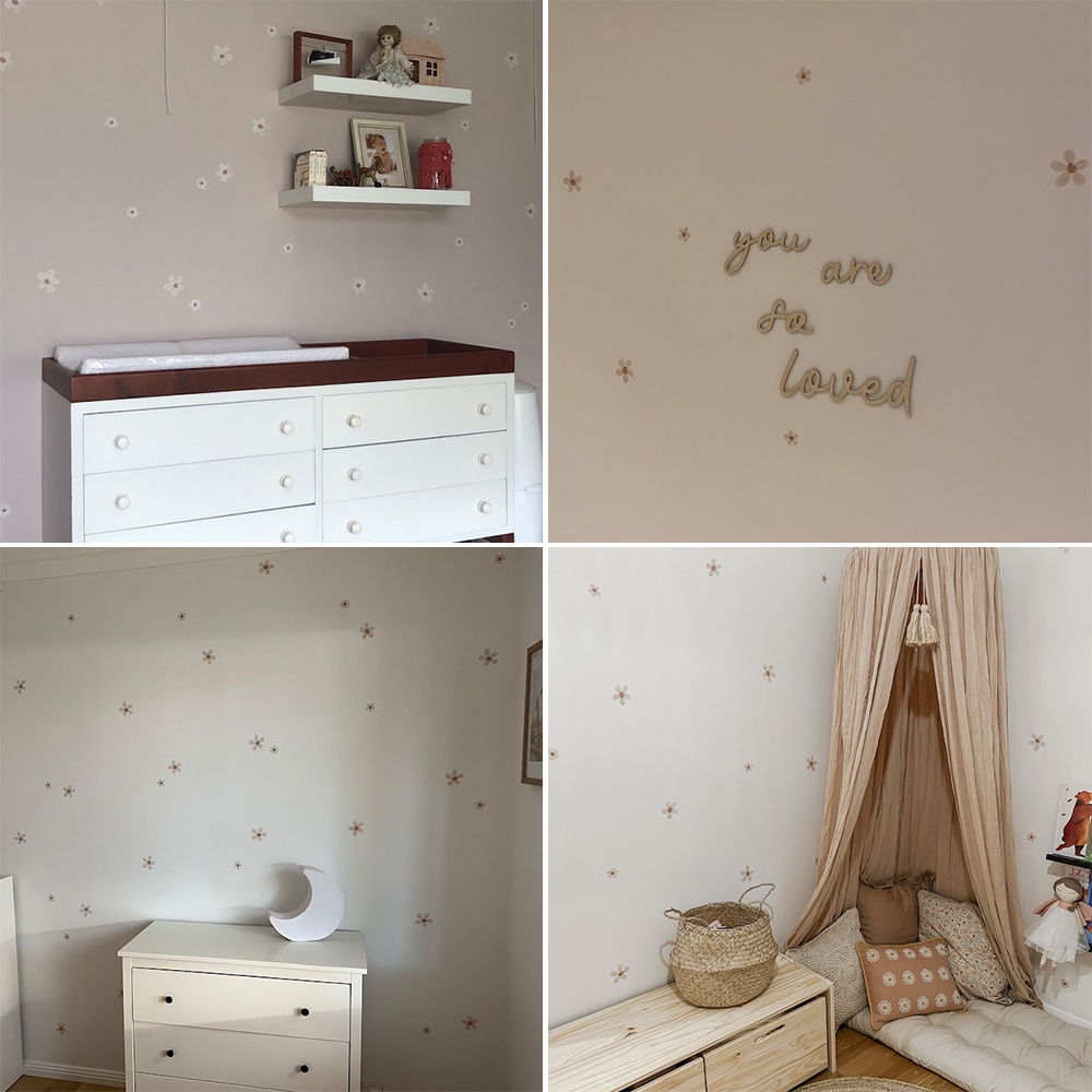 Pegatinas de pared de flores d - Baby Nursery Wall Stickers reseña y precio