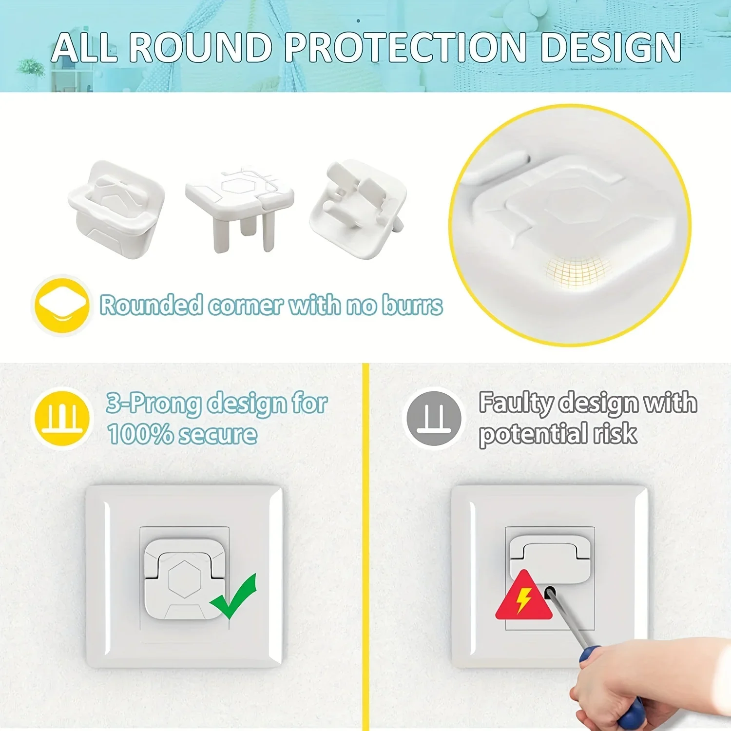 1/3/5/10/20 unidades de protec - Outlet Cover Childproof reseña y precio