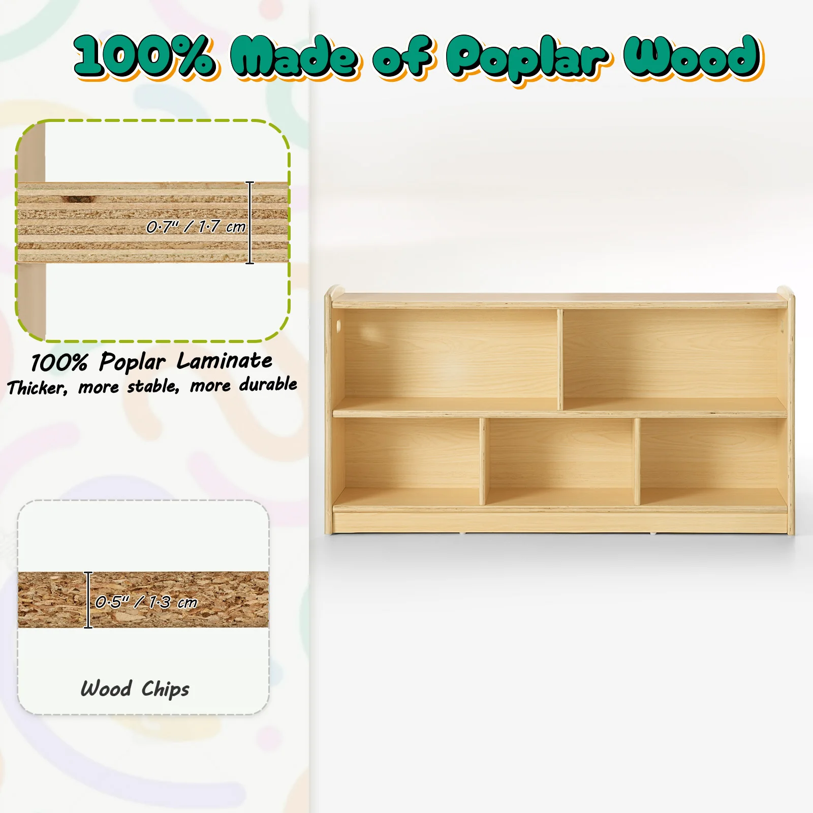Gabinete Montessori de madera  - Baby Bookshelf Small reseña y precio