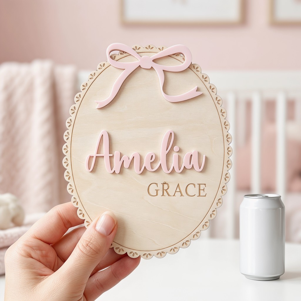 1 Pieza Placa de Madera Person - Baby Nursery Home reseña y precio
