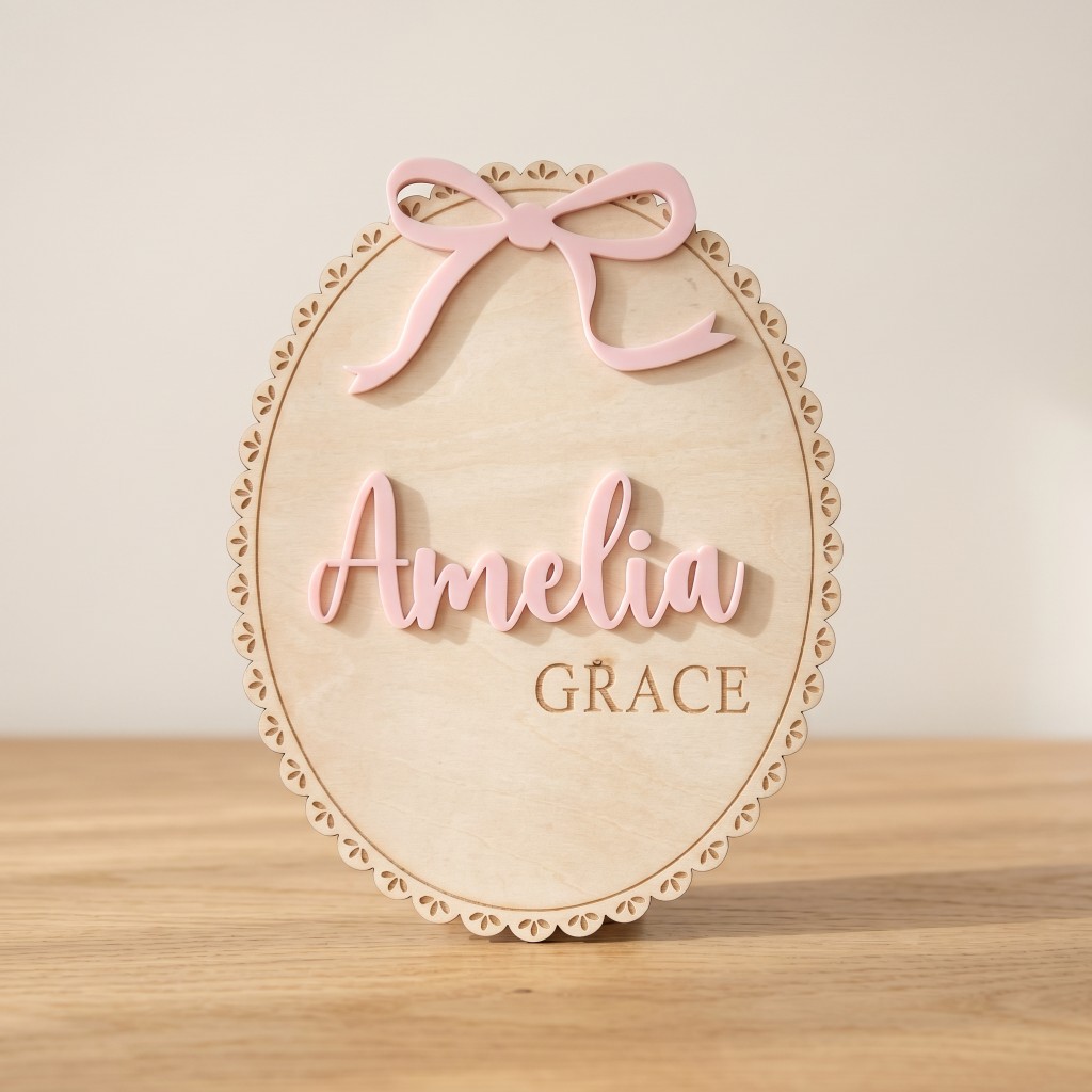1 Pieza Placa de Madera Person - Baby Nursery Home reseña y precio