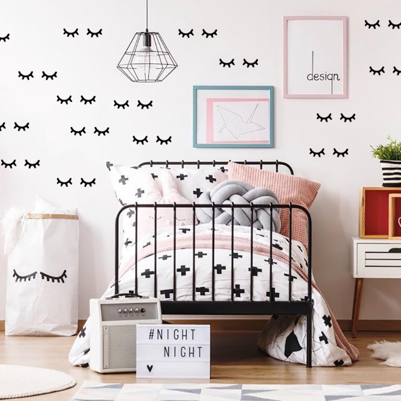 Pegatinas de pared de pestañas - Baby Nursery Wall Stickers reseña y precio