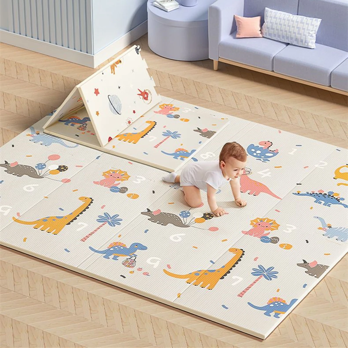 Alfombra plegable no tóxica pa - Baby Nursery Games reseña y precio
