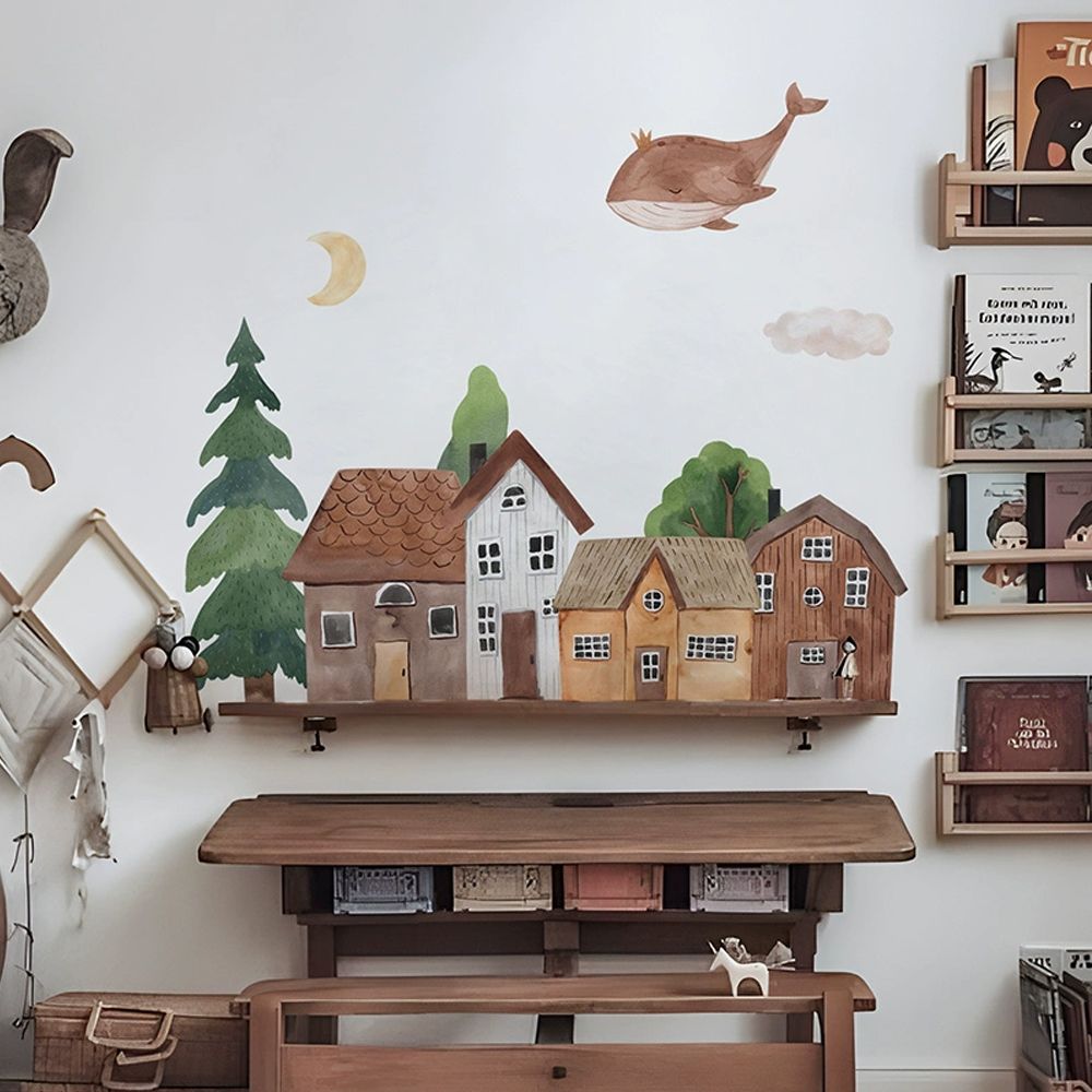 Tela de dibujos animados bosqu - Wall Decal Nursery reseña y precio