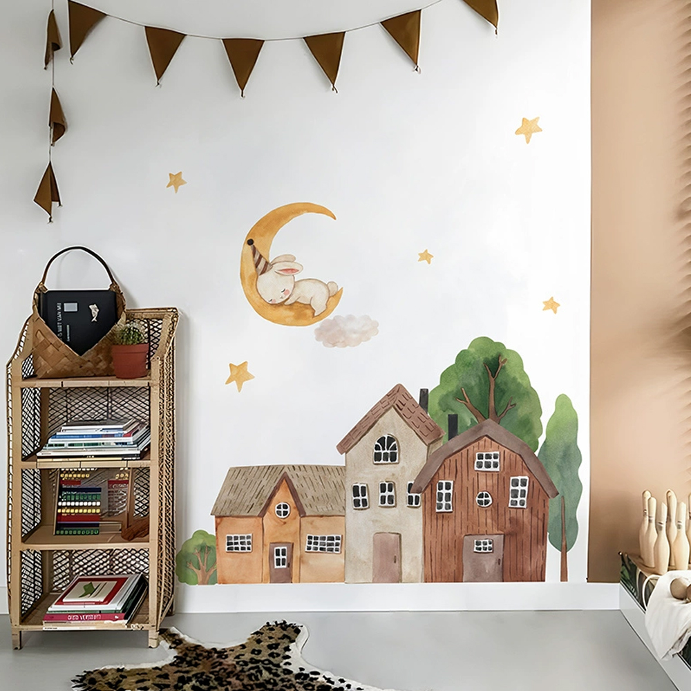 Tela de dibujos animados bosqu - Wall Decal Nursery reseña y precio