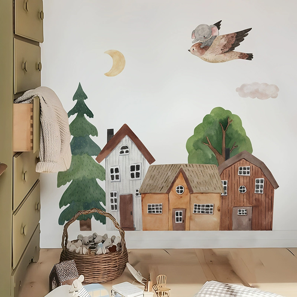 Tela de dibujos animados bosqu - Wall Decal Nursery reseña y precio
