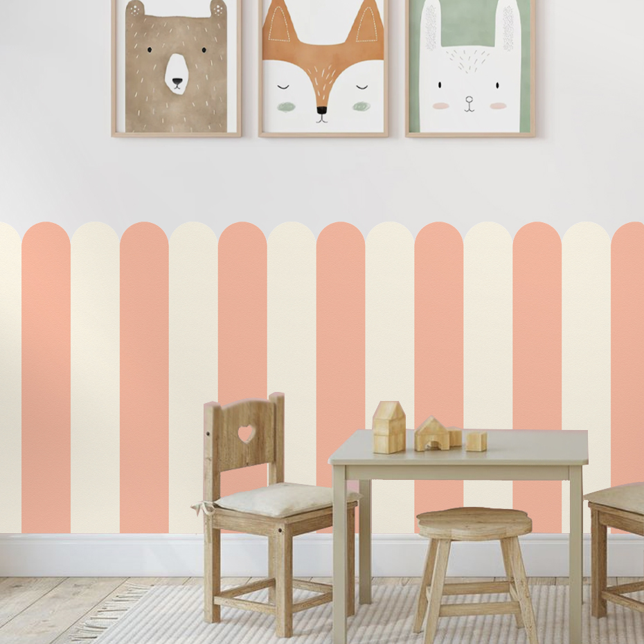 Papel tapiz de arco de rayas v - Wall Decal Nursery reseña y precio