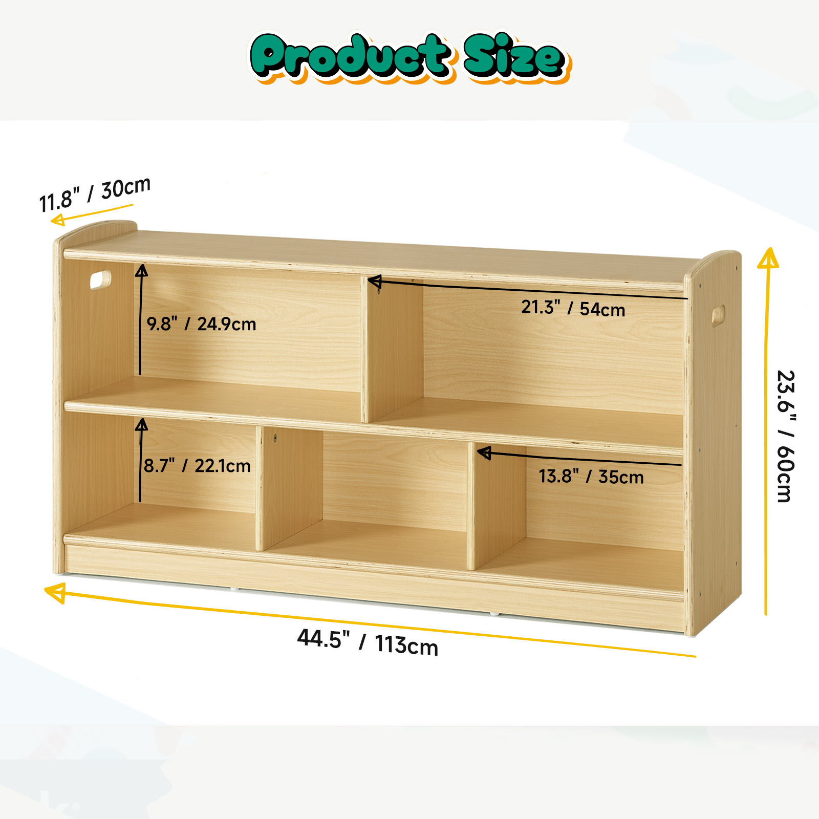 Gabinete Montessori de madera  - Baby Bookshelf Small reseña y precio