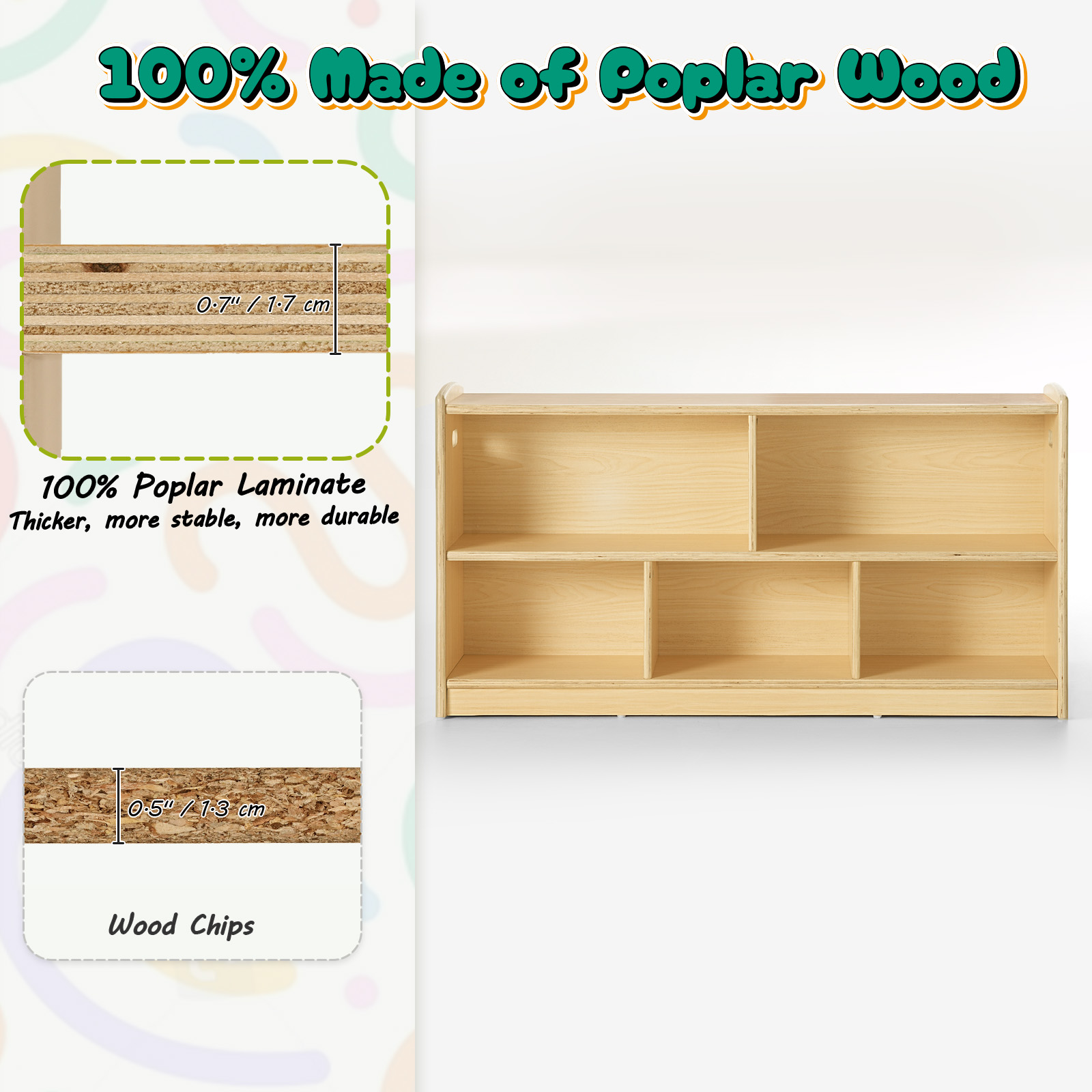 Gabinete Montessori de madera  - Baby Bookshelf Small reseña y precio